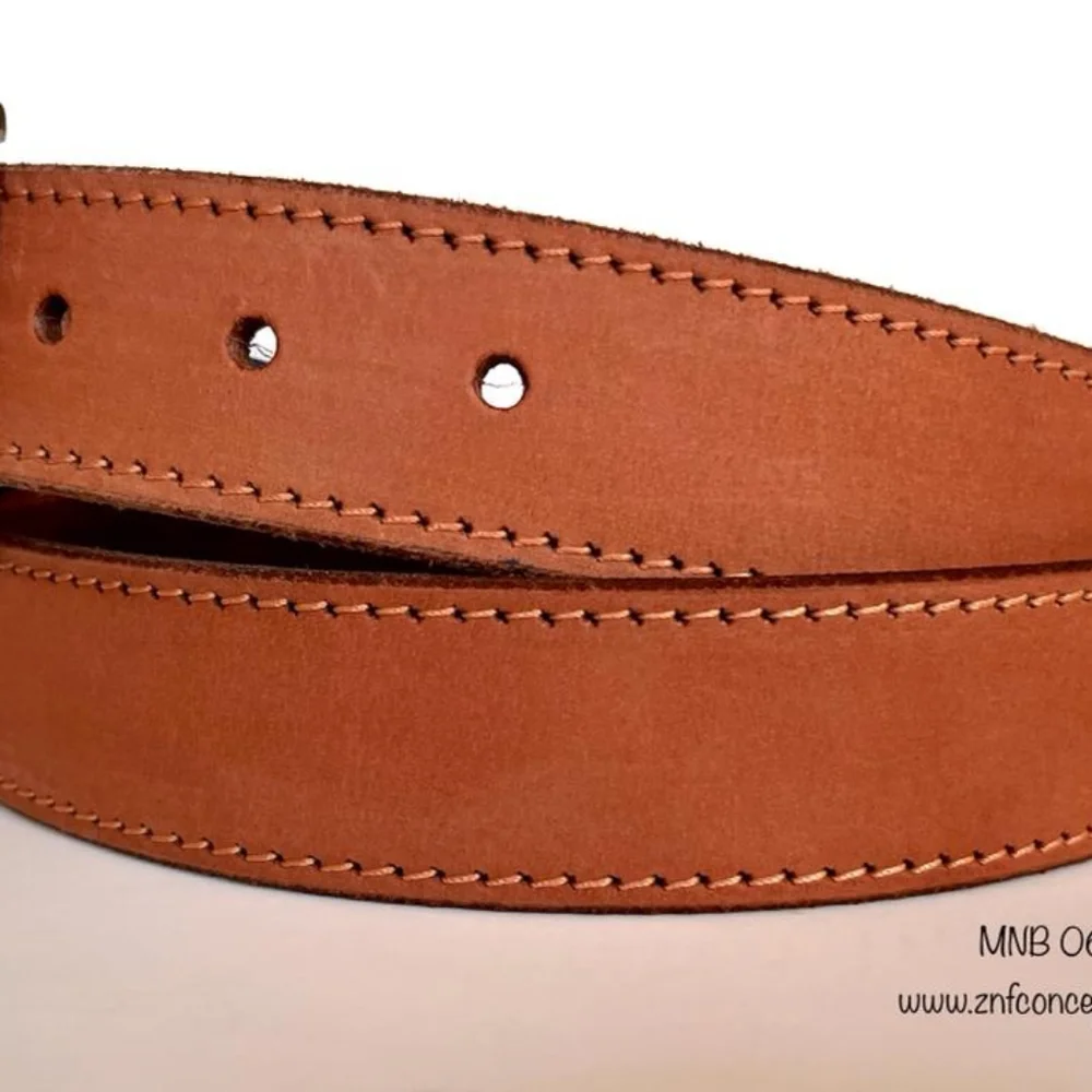 Nubuck Leather Belt, Genuine Leather belt - Picture 7 of 8